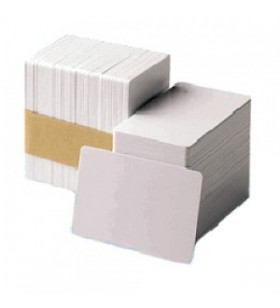 Zebra white composite cards, 30 mil high coercivity magnetic stripe (500 cards)