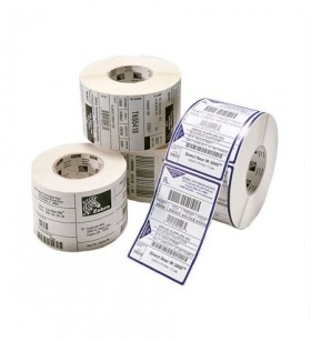 Label, paper, 64x25mm thermal transfer, z-select 2000t, coated, permanent adhesive, 76mm core