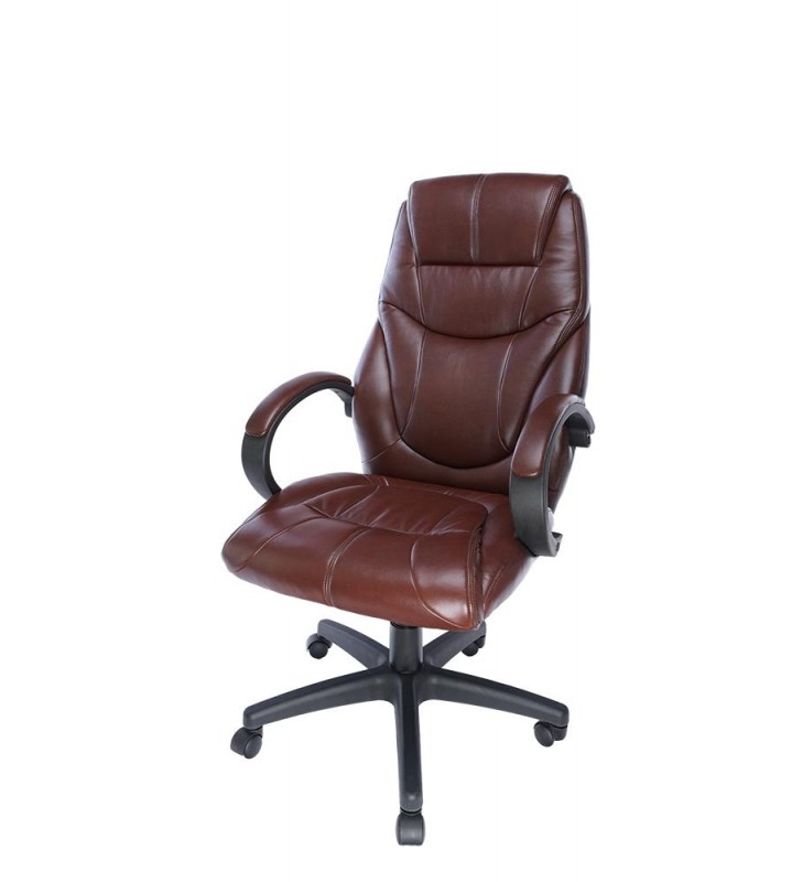 Scaun office spacer imitatie piele, brown, inaltime ajustabila, greutate max. 120kg, dimensiuni 75*66*111~119cm "sp-oc-br168"