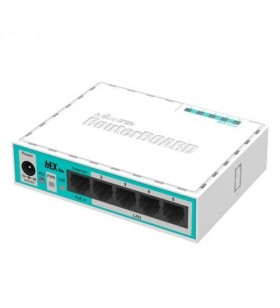 Mikrotik mt rb750r2 hex lite routeros l4 64mb ram 5xlan soho router poe in plastic case