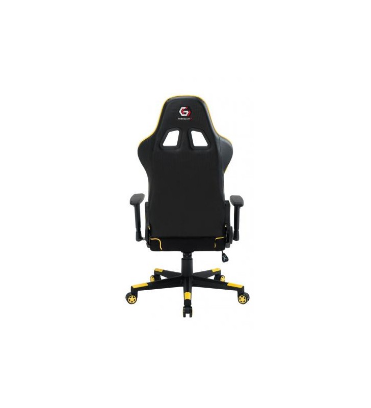 Gembird gc-scorpion-05 gembird gaming chair scorpion-05, black mesh, yellow skin