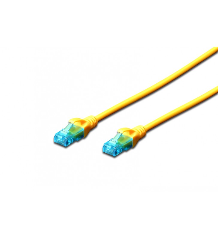 Cat 5e u-utp patch cable/pvc awg 26/7 length 0.5m yellow