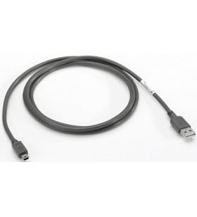 Zebra usb cable, type a  usb client communication cable, 2 m, black