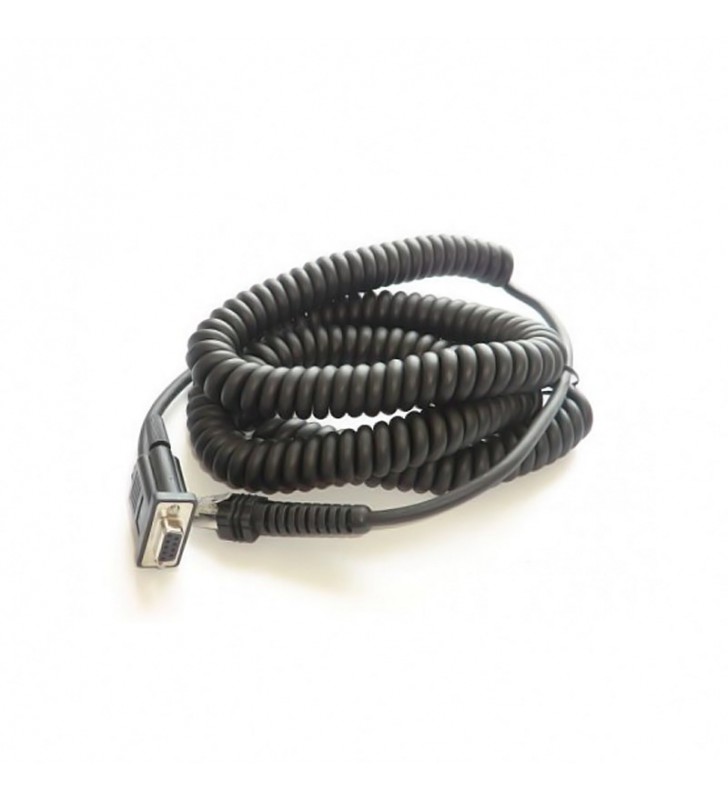 Cable rs232 db9 female connect/9 ft coiled power pin 9 txd on