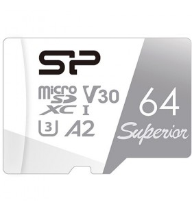 Silicon power memory card superior micro sdxc 64gb uhs-i a2 v30