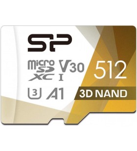 Silicon power memory card superior pro micro sdxc 512gb uhs-i u3 v30 +adapter