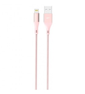 Siliconpow cable usb - lightning boost link nylon lk30al 1m quick charge pink