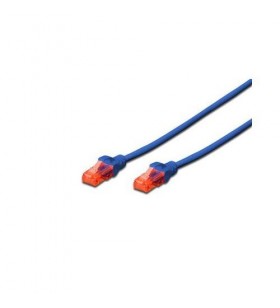 Digitus cat6 u/utp patch cable/pvc awg 26/7 length 5m blue