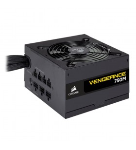 Sursa corsair vengeance series 750m, 750w, 1x atx connector, atx v2.4, 80 plus silver, atx form, low-profile, all black, 2x eps1