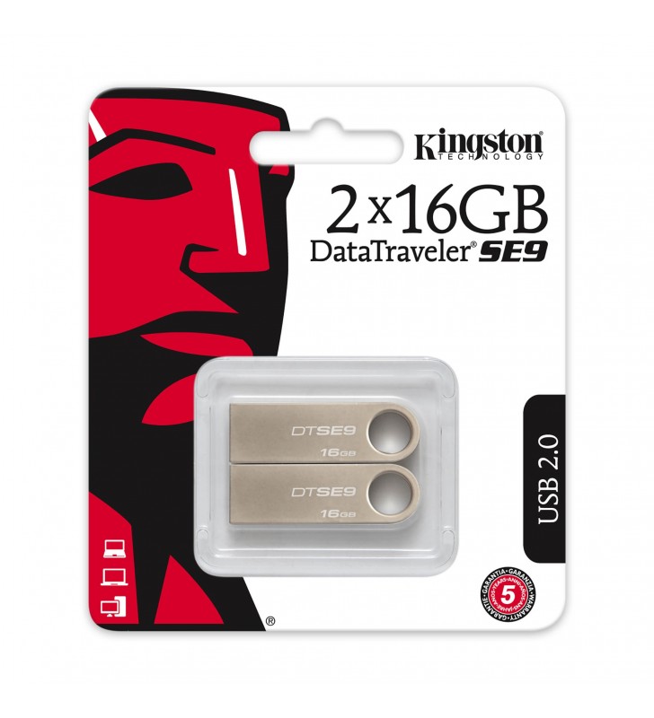 Kingston technology datatraveler se9 memorii flash usb 16 giga bites usb tip-a 2.0 argint