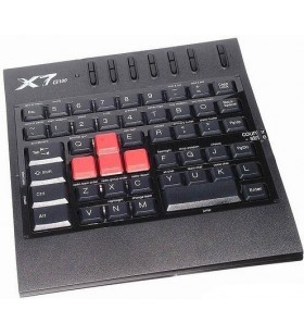 Tastatura a4tech  gaming usb, compacta, slim, husa pt. transport, serie x7, black, "g100" (include timbru verde 0.5 lei)