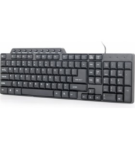 Tastatura gembird usb, multimedia 102 taste + 9 taste multimedia, black "kb-um-104"/45505703 (include timbru verde 0.5 lei)