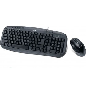 Kit wired genius usb, tastatura 104 taste (concave) + mouse optic 1000dpi, 3 butoane, black, "km-210" "31330219100" (include
