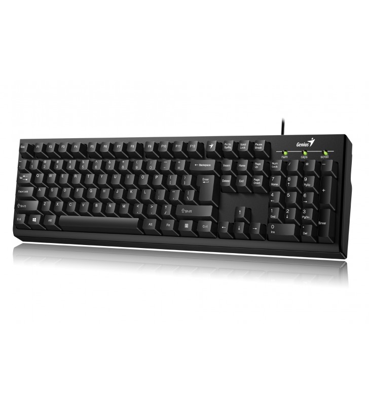 Tastatura genius usb, 104 taste, black, "smart kb-100" "31300005400" (include timbru verde 0.5 lei)