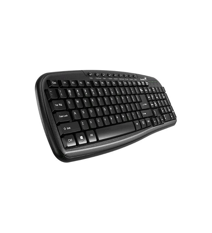Tastatura genius usb, multimedia, 104 taste + 9 taste multimedia, black, usb"kb-m225" "31310479100" (include timbru verde 0.