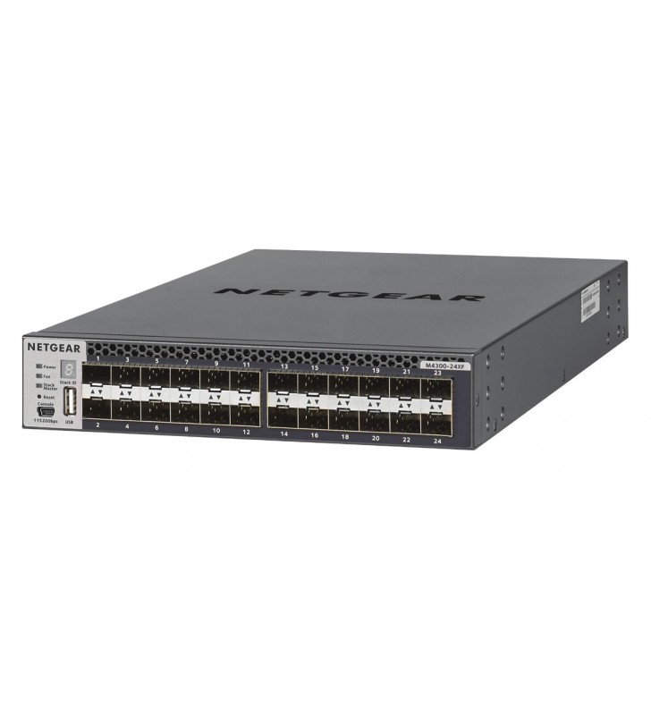 Netgear m4300-24xf gestionate l3 10g ethernet (100/1000/10000) negru, gri 1u