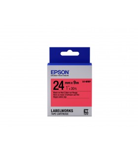 Epson label cartridge pastel lk-6rbp black/red 24mm (9m)