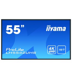 Iiyama lh5542uhs-b1 afișaj semne 138,7 cm (54.6") ips 4k ultra hd panou informare digital de perete negru procesor încorporat
