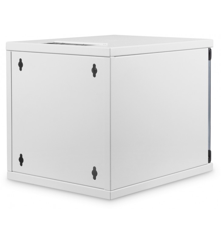 Wall mounting cabinet 10 inch/6u 330x312x400mm grey (ral 7035)