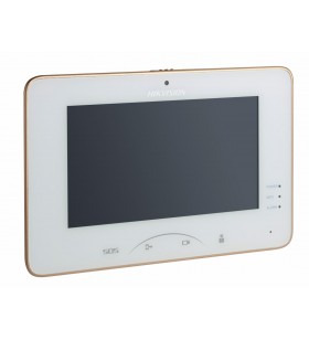 Monitor videointerfon color hikvision ds-kh8301-wt, 0.3mp7"touch-screenindoor station, mechanical switch, 7-inch colorful tft l