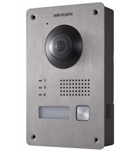Post de videointerfon exterior pe 2 fire hikvision, ds-kv8103-ime2 montaj pe 2 fire 1080p two-wire door station, fisheye camera,