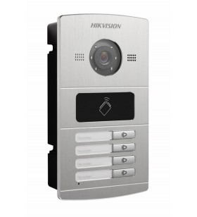 Post videointerfon color hikvision ds-kv8402-im, 1.3 mpvilladoorstation ,aluminum ally, camera resolution: hd720p, 25fps(p),10m/