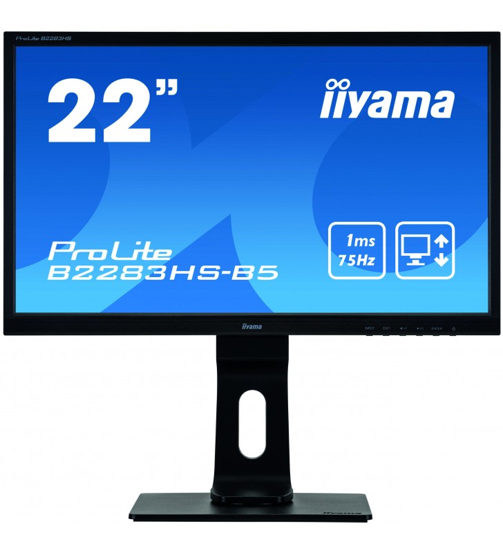 Iiyama prolite b2283hs-b5 monitor lcd 54,6 cm (21.5") 1920 x 1080 pixel full hd led negru