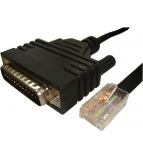 Straight serial cable/rj45 to db25 in