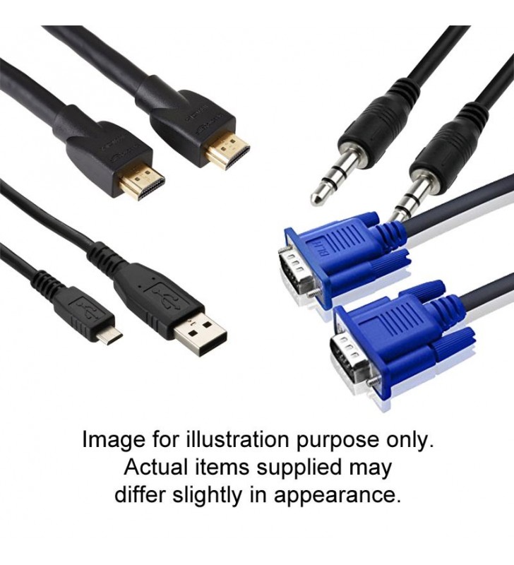 3m cable kit - m series monitors (1002l/1502l) includes: mini-vga to vga, usb, hdmi, and audio