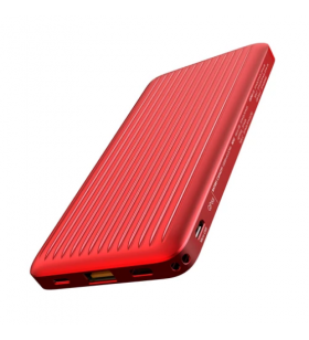 Silicon power qp66 power bank 10000mah quick charge red