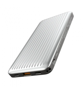 Silicon power qp66 power bank 10000mah quick charge silver