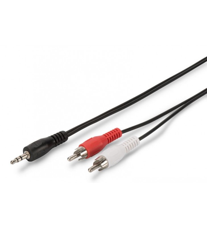 Con. cable stereo 2x rca 2.5m/2x rca 2.50m ccs 2x0.10/10