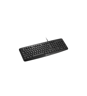 Canyon wired keyboard, 104 keys, usb2.0, black, cable length 1.3m, 443*145*24mm, 0.37kg, english