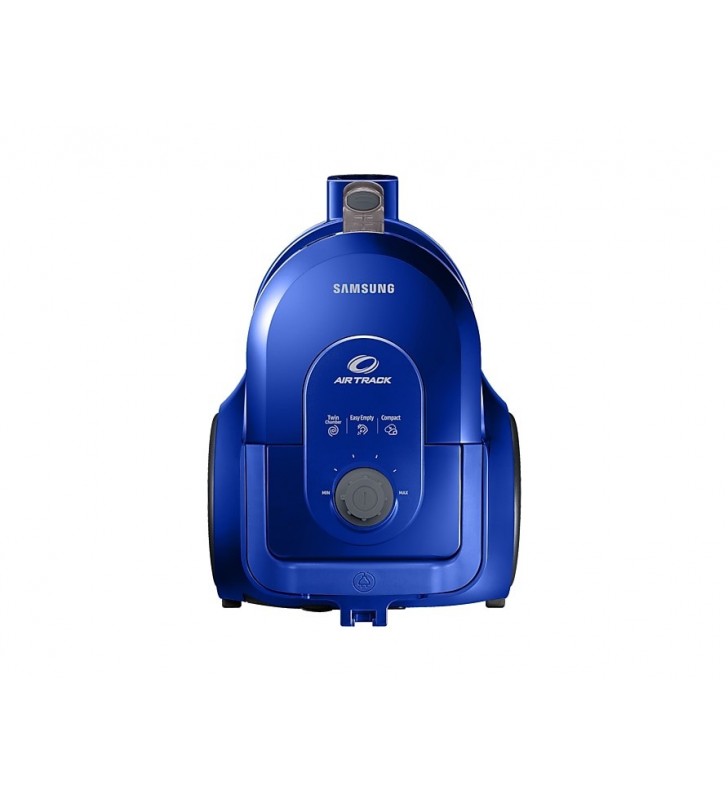 Aspirator fara sac samsung, recipient din plastic, 1.3 l, 850 w, air track, tub telescopic, albastru