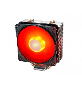 Cooler deepcool cpu universal, soc 1200/115x/1366 &amp am4/amx/fmx, al+cu, 4x heatpipe, fan red led 120x25mm, 180w "gammaxx 400