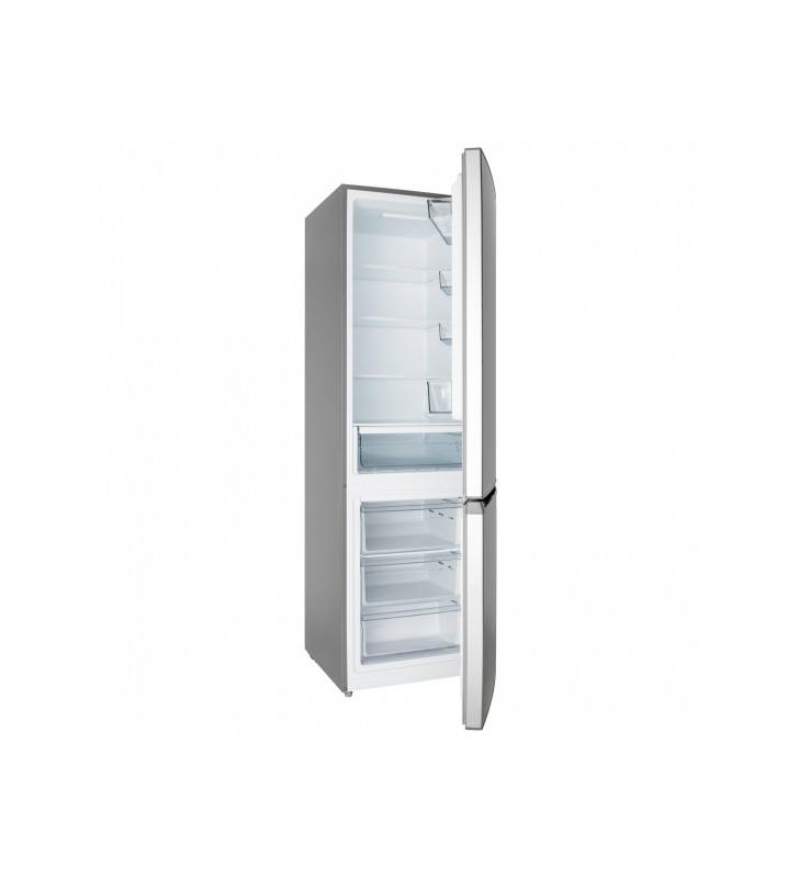 Combina frigorifica nobeltek ncs-305xa++, 305 l, a++, usi reversibile, h 188 cm, inox