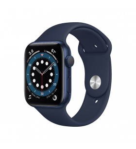 Apple watch series 6 gps, 44mm blue aluminium case with deep navy sport band - regular