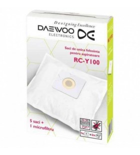 Saci aspiratoare daewoo ( compatibili cu seriile de aspiratoare rc-l381, 230r, 220r), 5 buc + 1 filtru