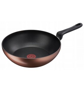 Tigaie wok tefal 28 cm gama optimal, compatibila cu toate sursele de caldura, inclusiv inductie, maro/ bronz
