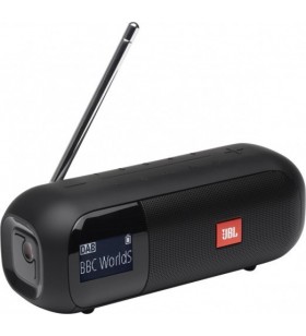 Radio portabil jbl tuner 2, bluetooth, dab/fm, rezistent la apa ipx7, negru