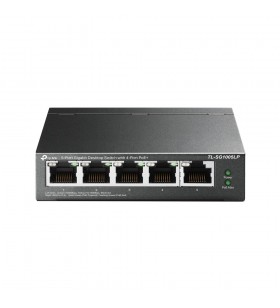 Tp-link tl-sg1005lp switch-uri fara management gigabit ethernet (10/100/1000) negru power over ethernet (poe) suport