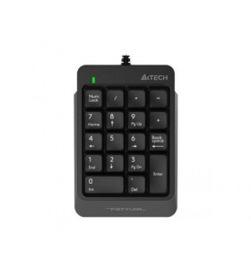 Numeric keypad a4tech fstyler, 18 taste, usb, 70cm retractabil, compact design, grey, "fk-13-gr" (include timbru verde 0.5 lei)