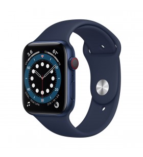 Apple watch s6 gps + cellular, 44mm blue aluminium case with deep navy sport band - regular