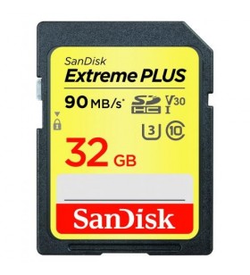 Extreme plus 32gb sdhc memoryc/up to 90mb/s uhs-i class 10 u3 v30