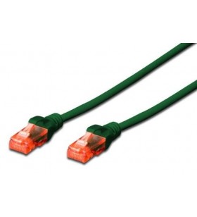 Cat 6 u-utp patch cable cu. pvc/length 10m color green
