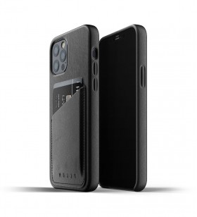 Husa de protectie mujjo tip portofel pentru iphone 12 / iphone 12 pro, negru