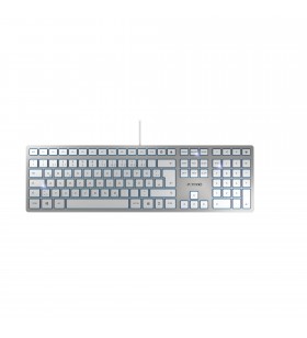 Cherry kc 6000 slim tastaturi usb engleză sua argint, alb
