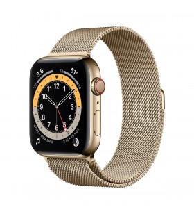 Apple watch s6 gps + cellular, 40mm gold stainless steel case with gold milanese loop