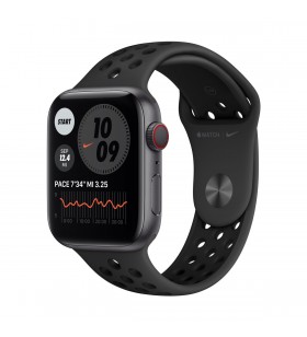Apple watch nike s6 gps + cellular, 44mm space grey aluminium case with anthracite/black nike sport band - regular