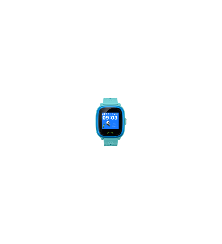 Kids smartwatch, 1.22 inch colorful screen,  sos button, single sim,32+32mb, gsm(850/900/1800/1900mhz), ip68 waterproof, wifi, gps, 420mah, compatibility with ios and android, blue, host: 46*40*15mm, strap: 180*20mm, 46g
